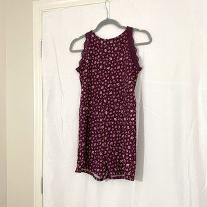 Art Class girls deep burgundy romper, Size XL